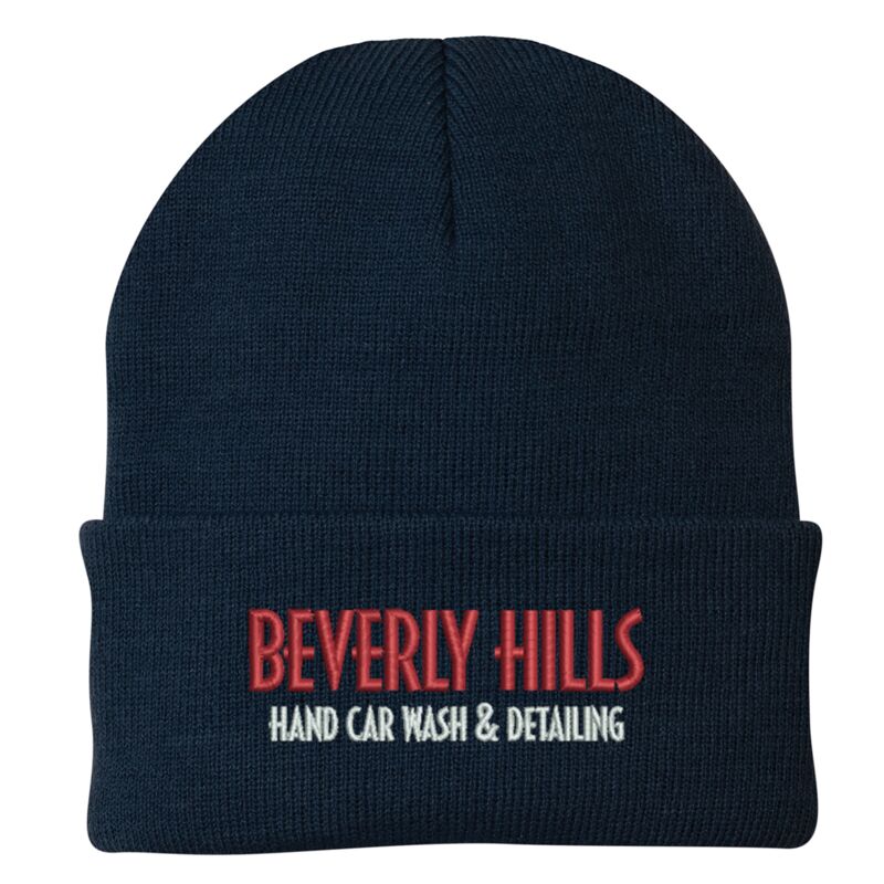 Beverly Hills Car Wash Beanie Hat  Navy Thumbnail